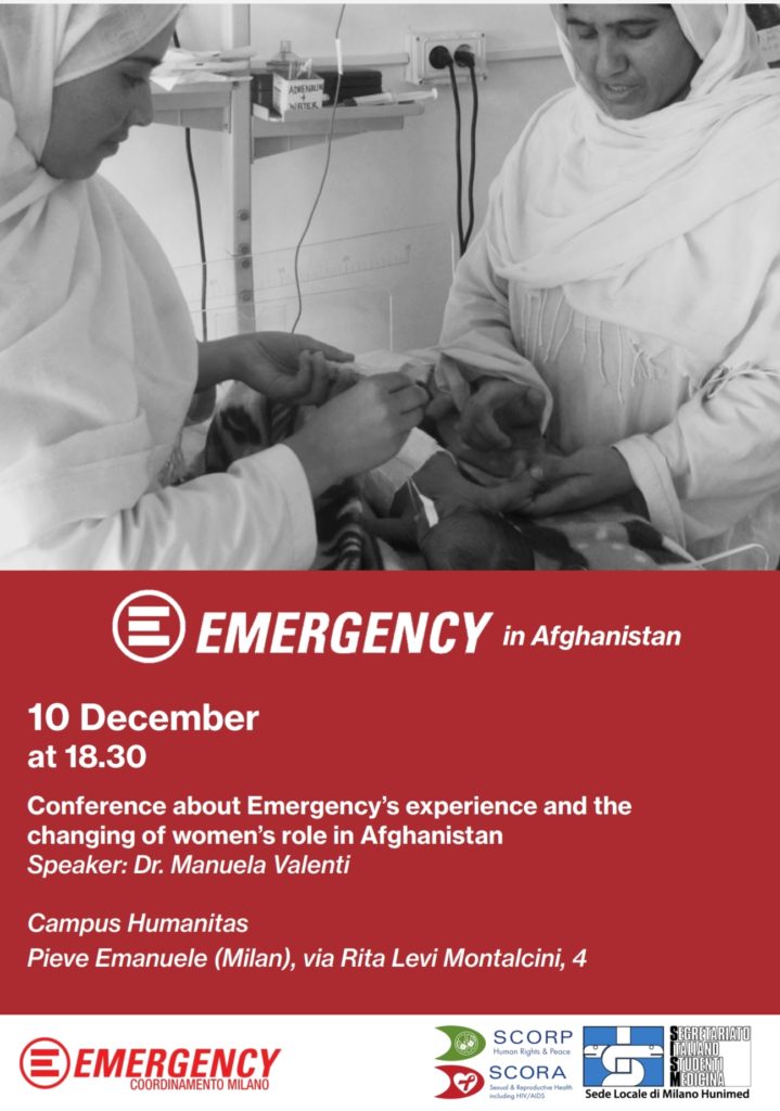 emergency in afghanistan, 10 dicembre , campo humanitas