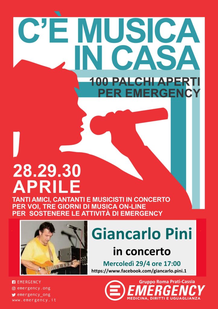 C E Musica In Casa Giancarlo Pini Live Emergency Eventi